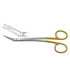 TC Locklin Gum Scissor Angled - S Shaped - One Toothed Cutting Edge Stainless Steel, 16 cm - 6 1/4"